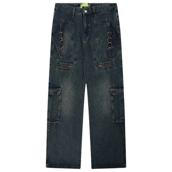 Marylary Denim Cargo Jeans